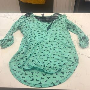 3/4 sleeve cotton blouse